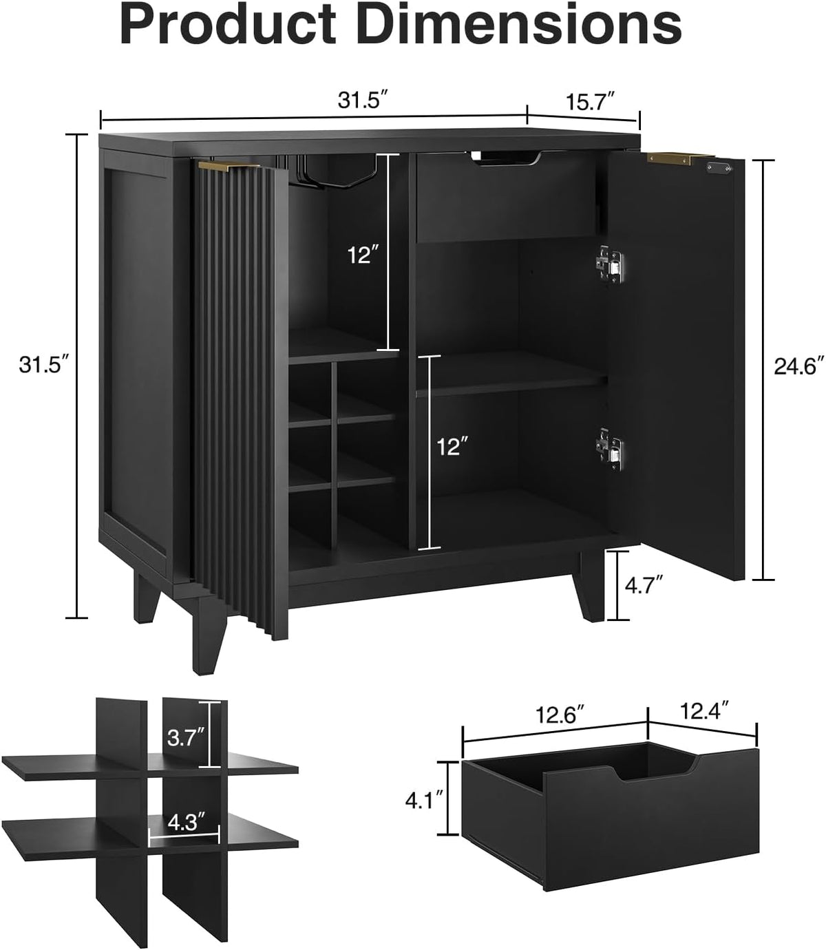 Modern Storage Coffee Bar Cabinet