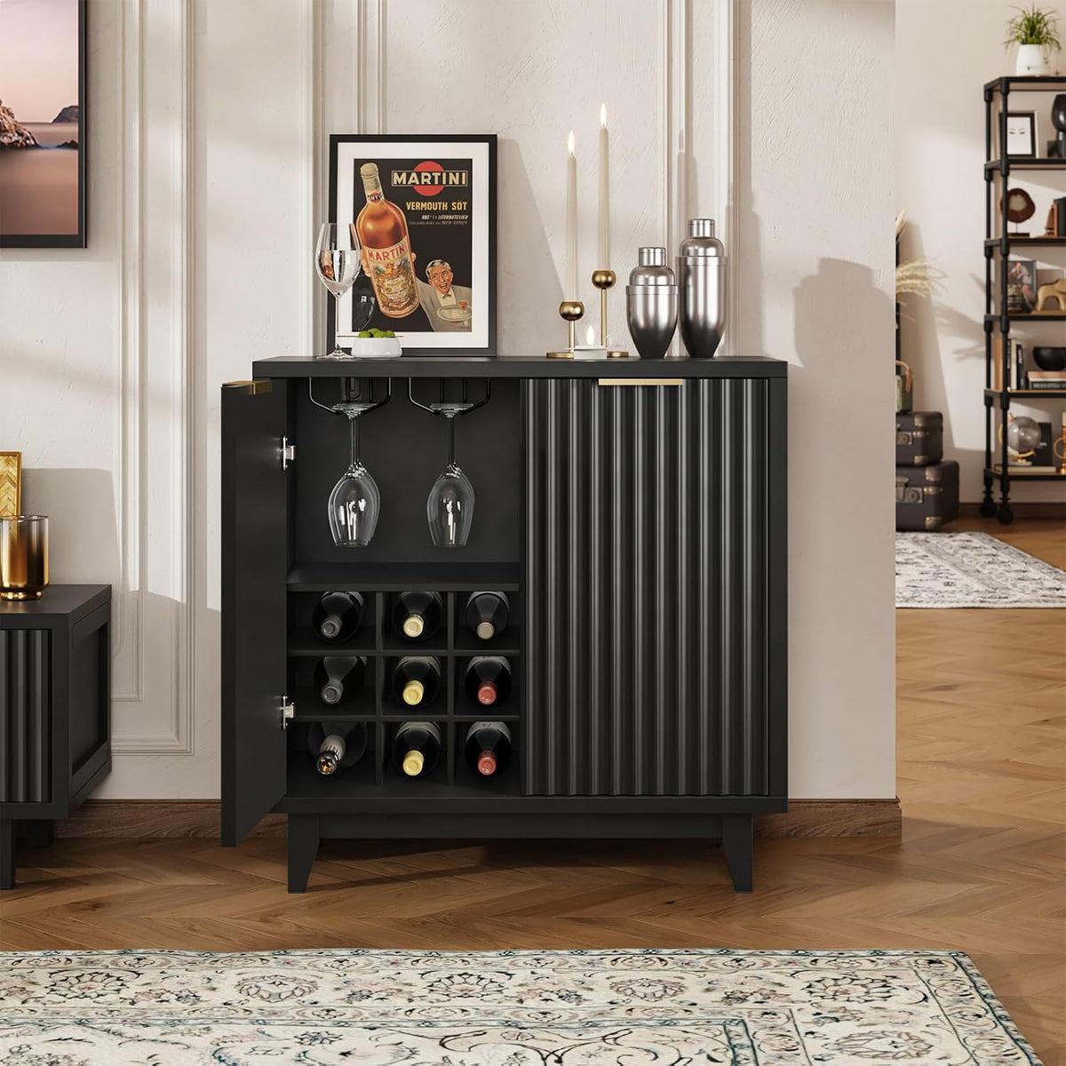 Modern Storage Coffee Bar Cabinet