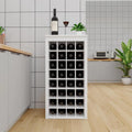 8‑Tier White Wood Wine Rack