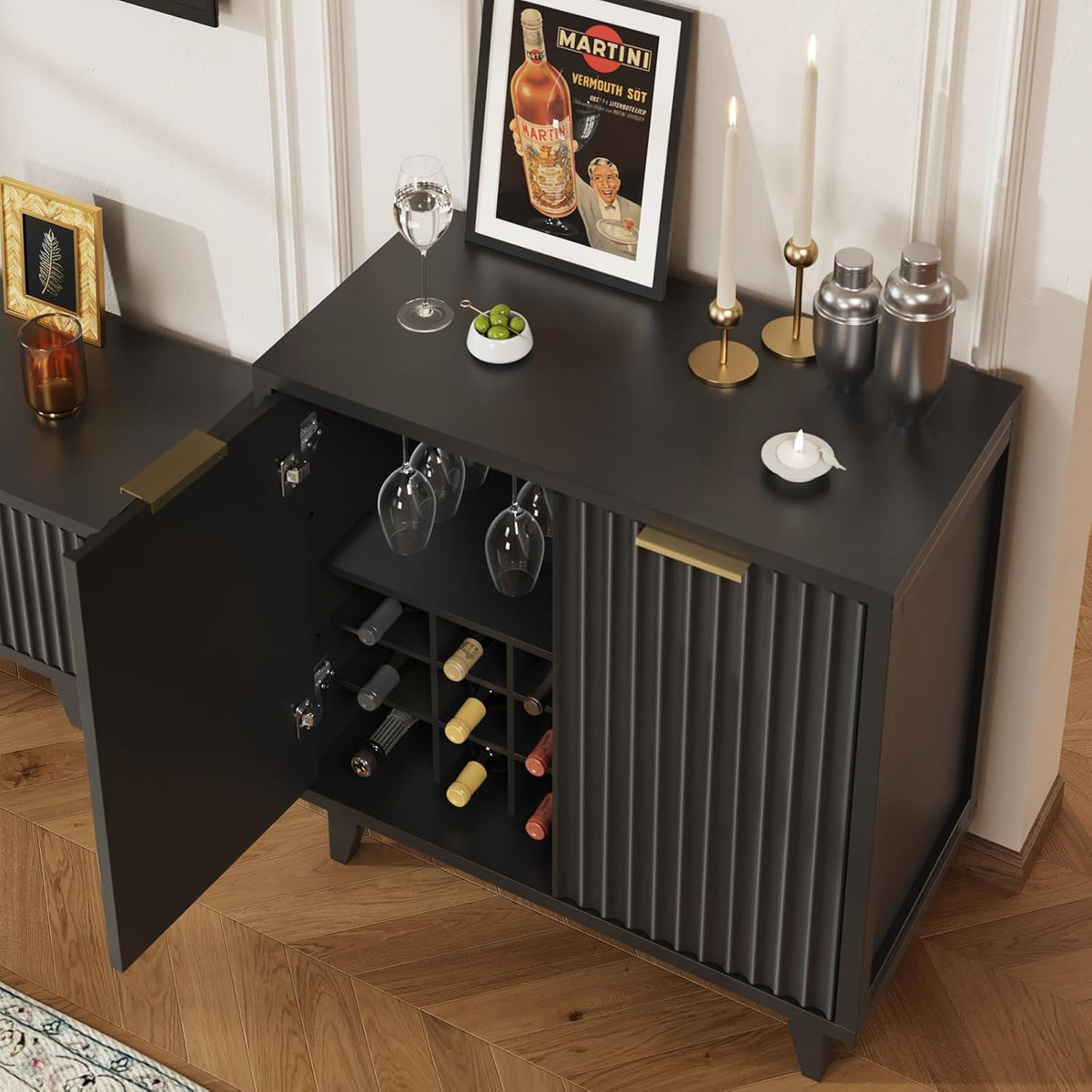 Modern Storage Coffee Bar Cabinet