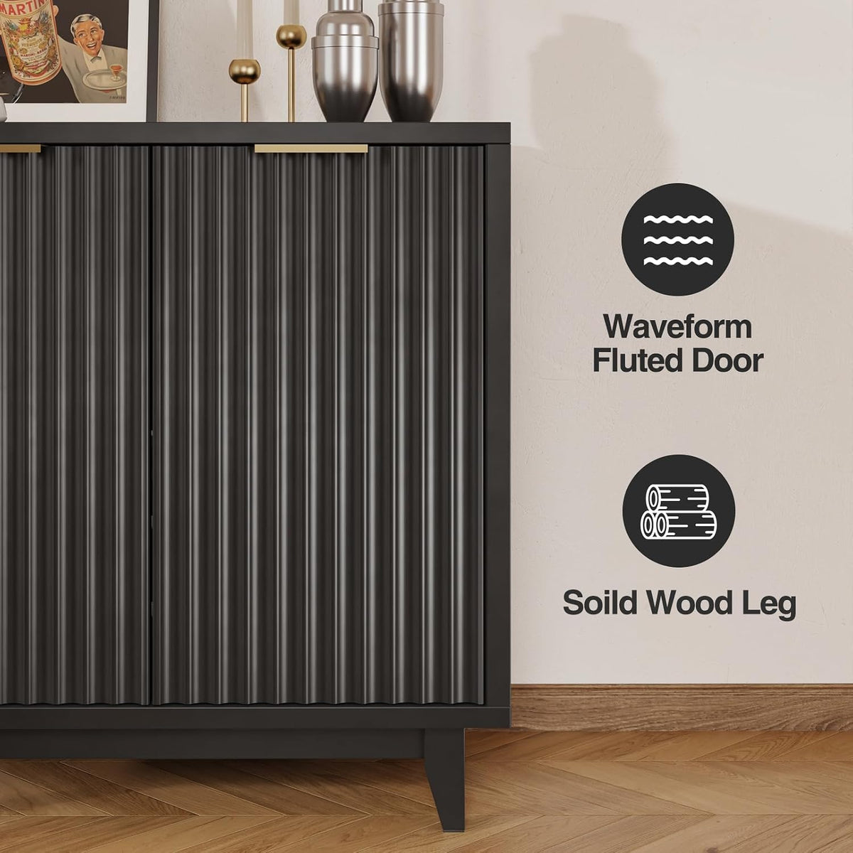 Modern Storage Coffee Bar Cabinet