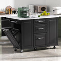 Top Kitchen Island With Trash‑Can Cabinet