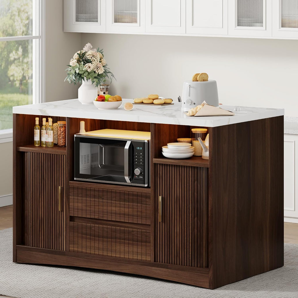 Top Storage Kitchen Island Table