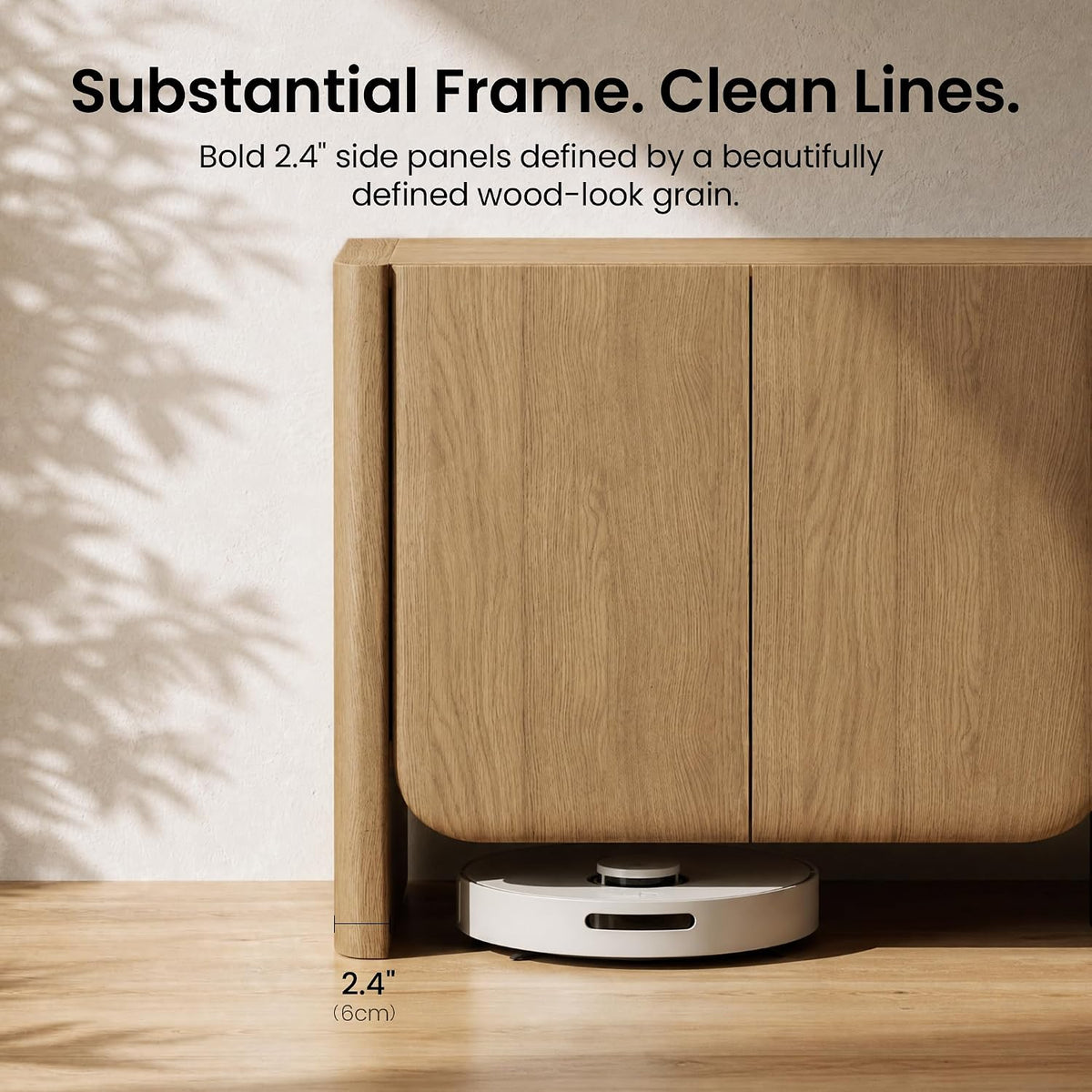 70" Walnut Modern Sideboard Cabinet