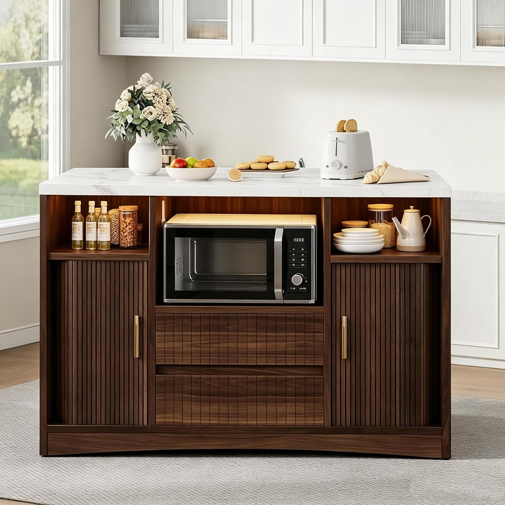 Top Storage Kitchen Island Table